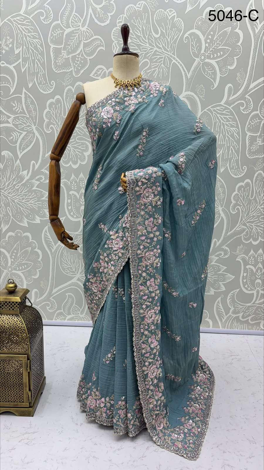  Extraordinary with Beautiful Color made of Premium Pure Bamburg fabric Wedding Saree wholesale in surat 5046